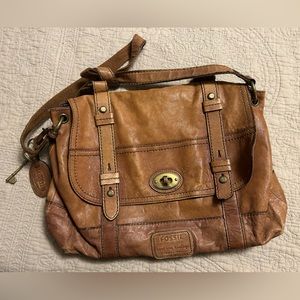 Fossil Real Brown Leather Bag Purse